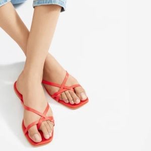 EVERLANE THE STRAPPY SANDAL RED CORAL SANDALS 40